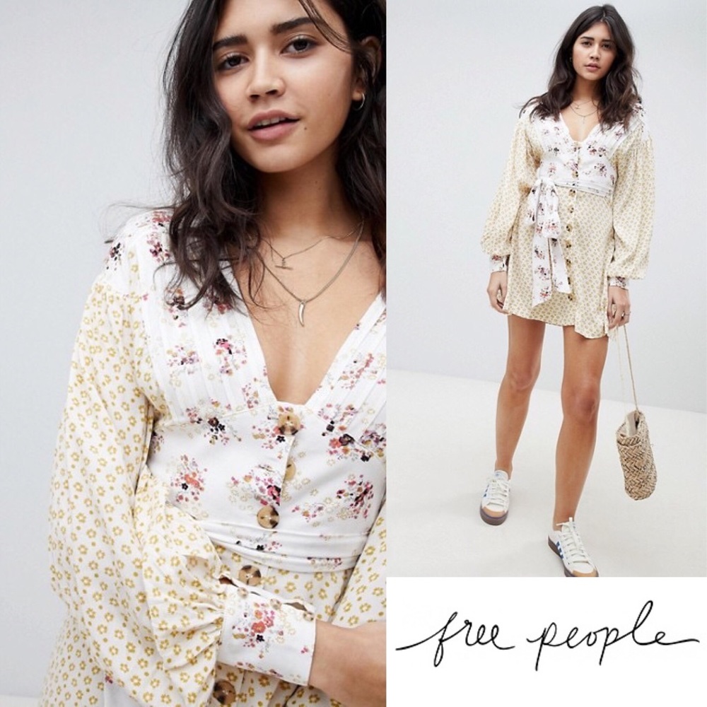 NWT Free People Wonderland Mini Dress B1